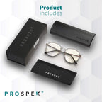 Buy now Prospek Blue Light Blocking Glasses for Women Oversized I Lightweight Titanium Frame for Computer with Anti-glare to Reduce Eyestrain I AURA at indiglob india