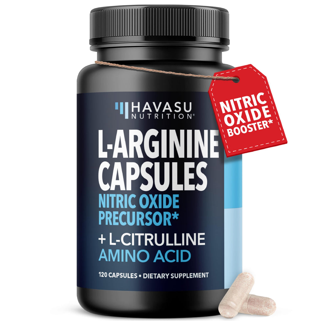 L-Arginine 1800mg with Pine Bark Extract 100mg Per Serving, 30 Servings | Nitric Oxide Supplement with Pine Bark and L-Arginine for Men, Performance Supplement for Men's Health, Vegan, 90 Count