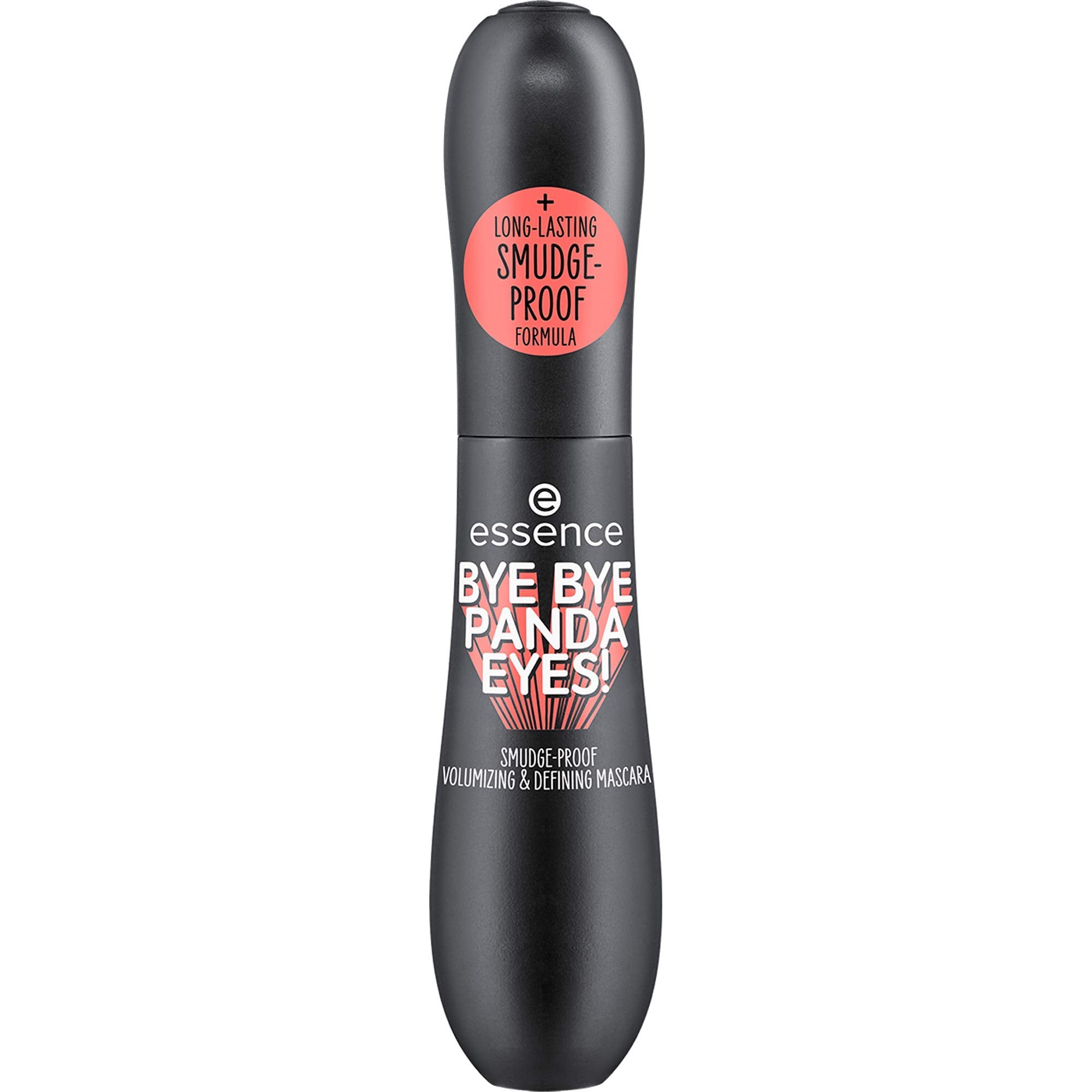 essence Bye Bye Panda Eyes Tubing Mascara, Black, Smudge-proof (Pack of 1) | No Flaking, Washes Off with Warm Water, Volumizing & Lengthening; Vegan, Cruelty Free, Paraben-Free, Oil-Free