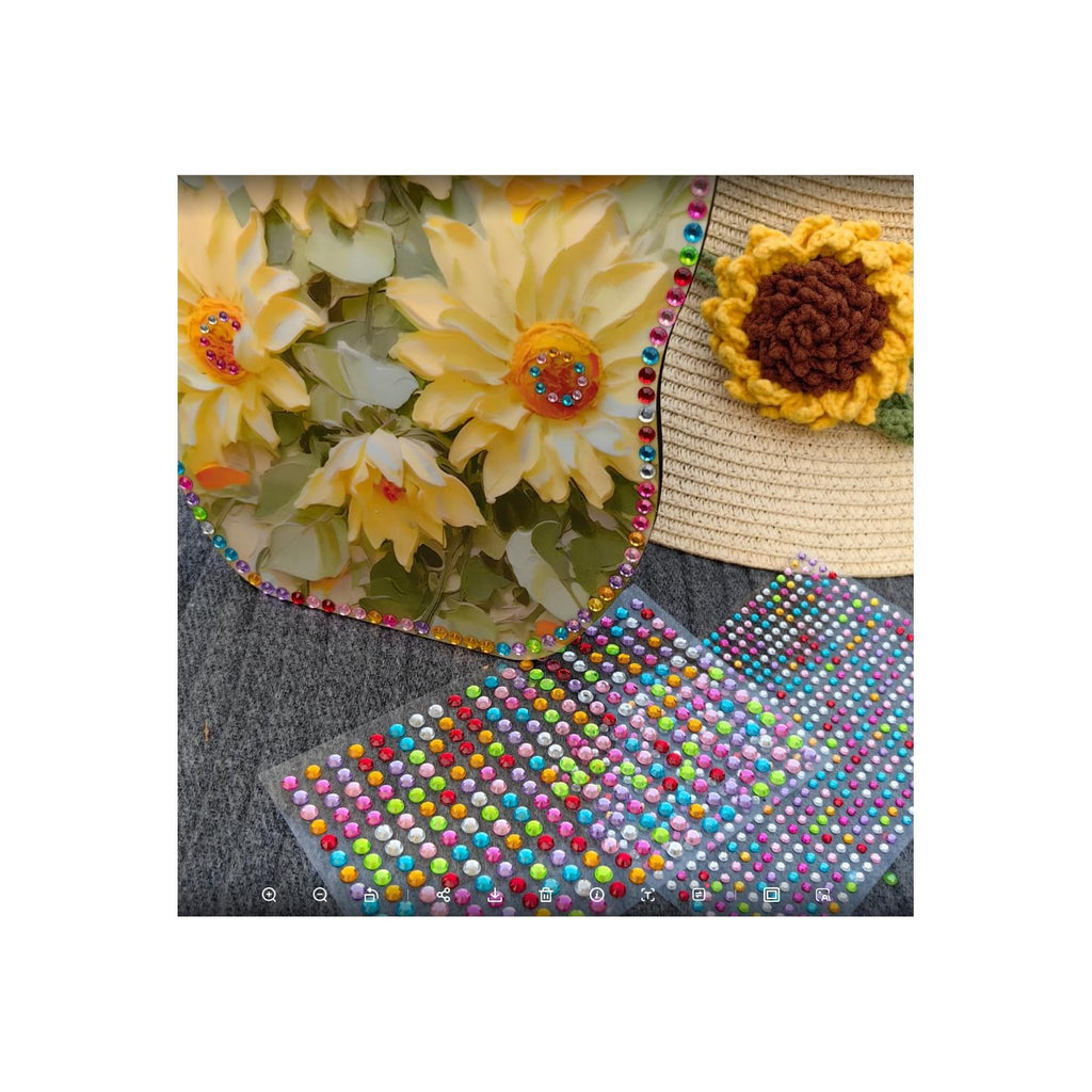 3165pcs Gem Stickers Crystal Crafts - self-Adhesive Stickers, Sticker Earrings, Children's Craft Supplies, Stickers in Various Shapes and Sizes.