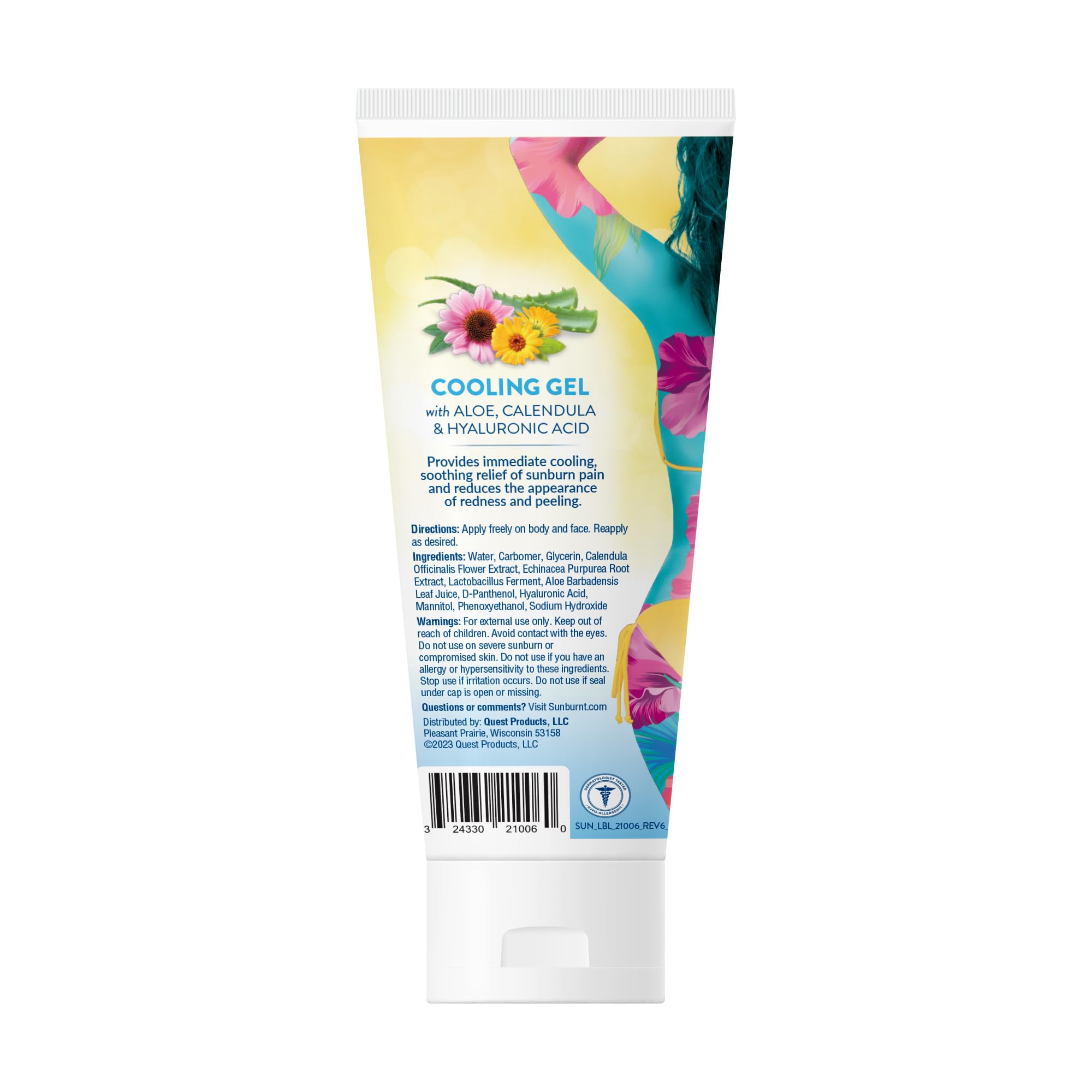 EMCW9 Ultra Hydrating Aloe Vera Gel by Sunburnt 6 Ounce,Clear,SUNB21006