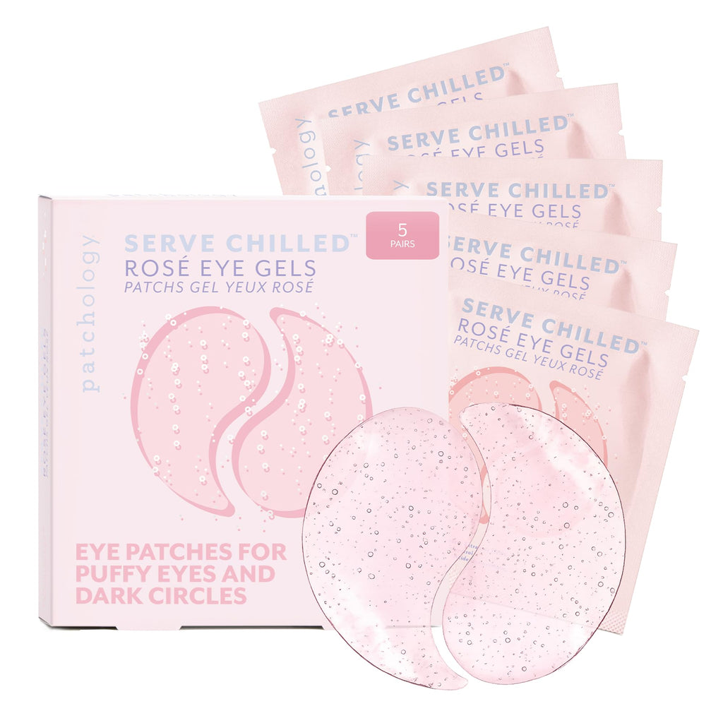 Patchology Rosé Under Eye Patches for Puffy Eyes & Dark Circles | 5pk. | Puffiness & Anti Wrinkle Patches Hydrating Eye Masks for a Radiant Look | Hyaluronic Acid & Antioxidants