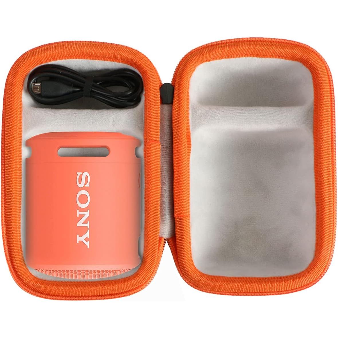 Buy now co2CREA Hard Travel Case Replacement for Sony SRS-XB100 SRS-XB12 SRS-XB13 Extra Bass Portable Bluetooth Speaker (Black Case + Inside Blue) For SRS-XB100 SRS-XB12 SRS-XB13 Black Case + Coral Pink Zipper at indiglob india