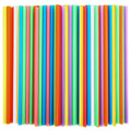 100 Pcs Colorful Plastic Straws, Disposable Drinking Straws, 8.26" Long and 0.23'' Diameter