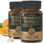Probiotics for Women & Men, 100 Billion CFU Probiotic for Digestive, Gut & Immune Health - with Prebiotics, Bioflavonoids & Digestive Enzyme, 35 Strains Raw Probiotic Supplement, 180 Caps