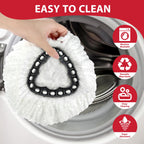 Spin Mop Replacement Set for EasyWring 1-Tank, 2 Heads, Handle, Base, Brush