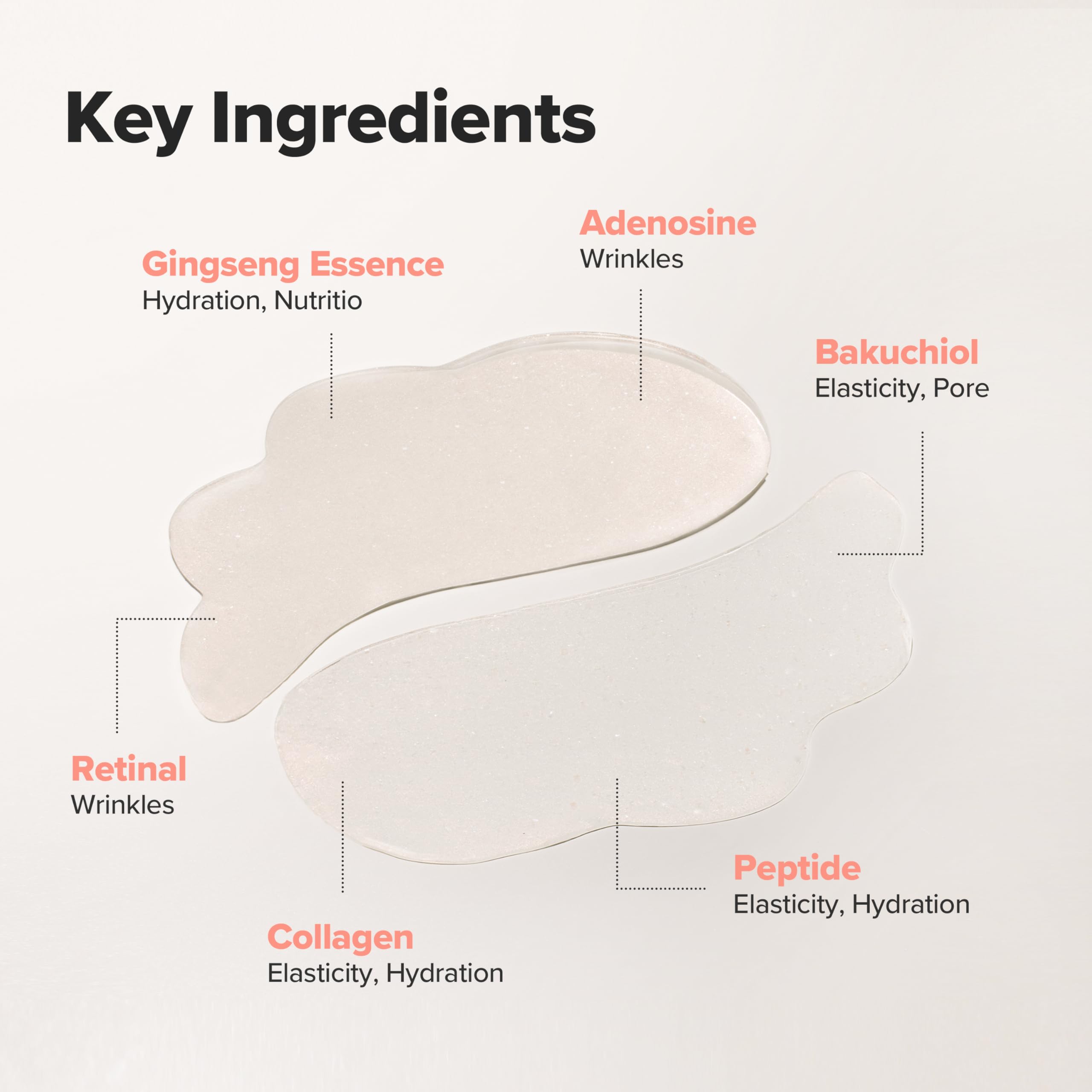Beauty of Joseon Revive Under Eye Patch with Retinal and Ginseng, for Puffy Eyes, Fine Lines and Wrinkles, Collagen, Peptide, Adenosine and Bakuchiol, for All Skin Types, 60 Sheets, 30 Pairs