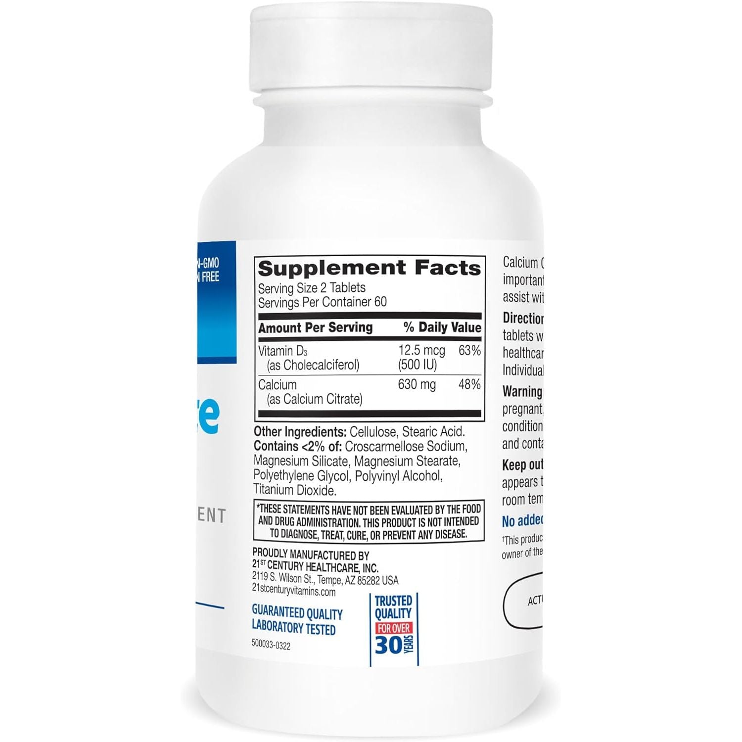 Buy now 21st Century Calcium Citrate Plus D Maximum Caplets, 120 Count (27493) at indiglob india