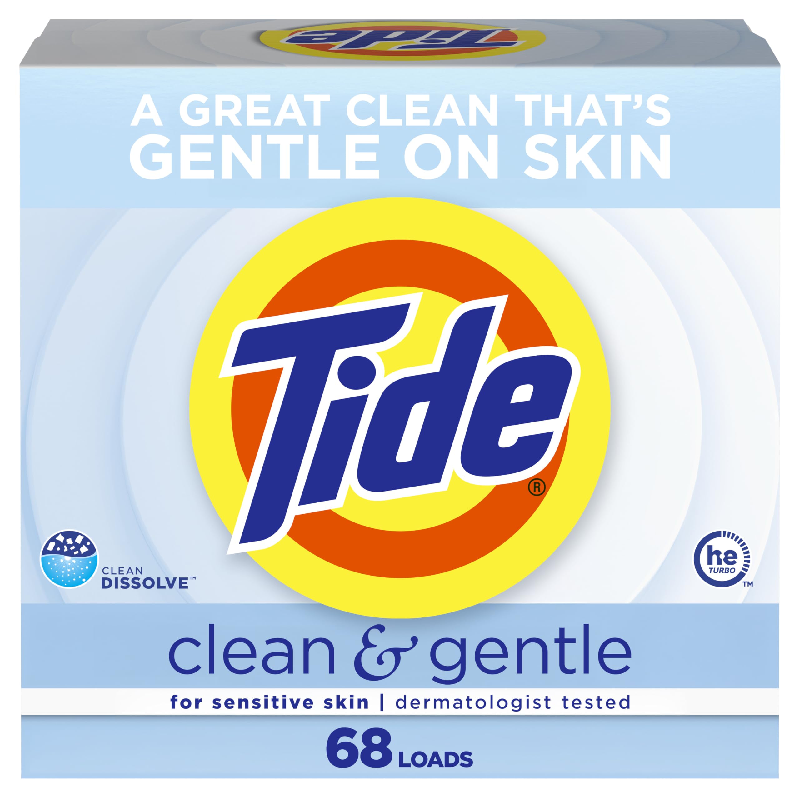 Buy now Tide Clean and Gentle Powder Laundry Detergent, Unscented, 68 Loads, 77 oz at indiglob india