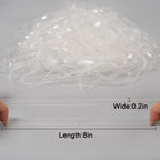 Rubber Bands Large 8inx0.2in Clear Elastic Band 50Pcs for Balloon Arch