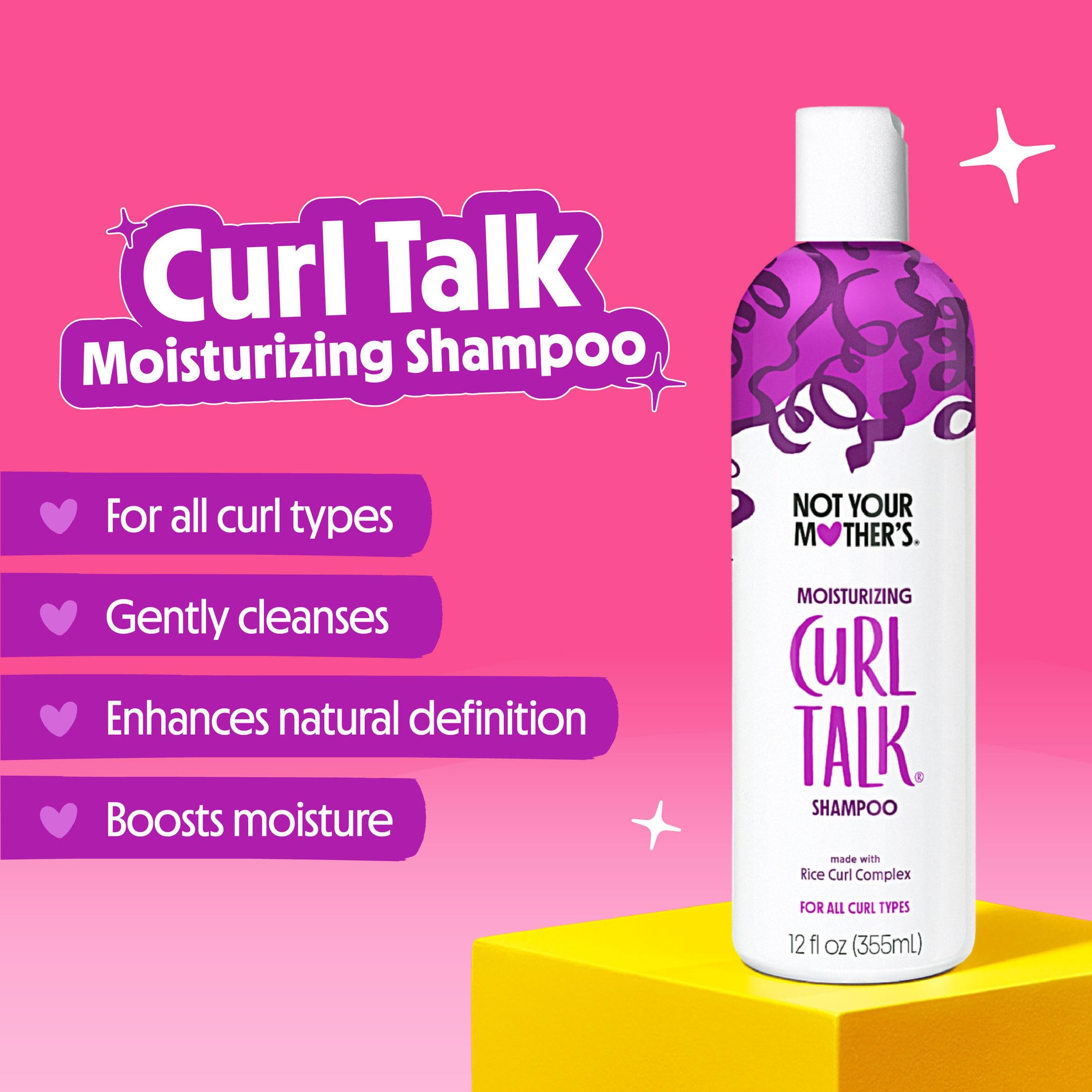 Not Your Mother's Curl Talk Shampoo and Conditioner for Frizz Control | 12 fl oz Each - Cleanse, Hydrate, Moisturize, & Enhance Curls - Long-Lasting Frizz Control - All Curly Hair - Citrus Jasmine