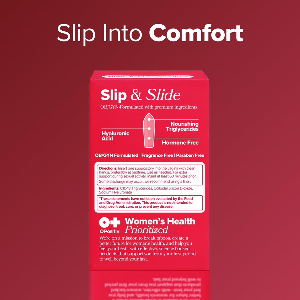 URO Vaginal Moisture Hyaluronic Acid Suppository for Easier Intimacy– 10 Ct