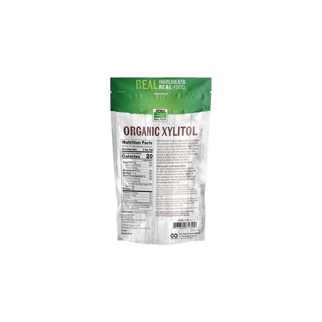 Buy now NOW Foods, Organic Xylitol, Pure with No Added Ingredients, Keto-Friendly, Low Glycemic Impact, Low Calorie, 1-Pound at indiglob india