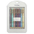 TUL® GL Series Retractable Gel Pens, Medium Point, 0.8 mm, Assorted Barrel Colors, Assorted Metallic Inks, Pack Of 8 Pens