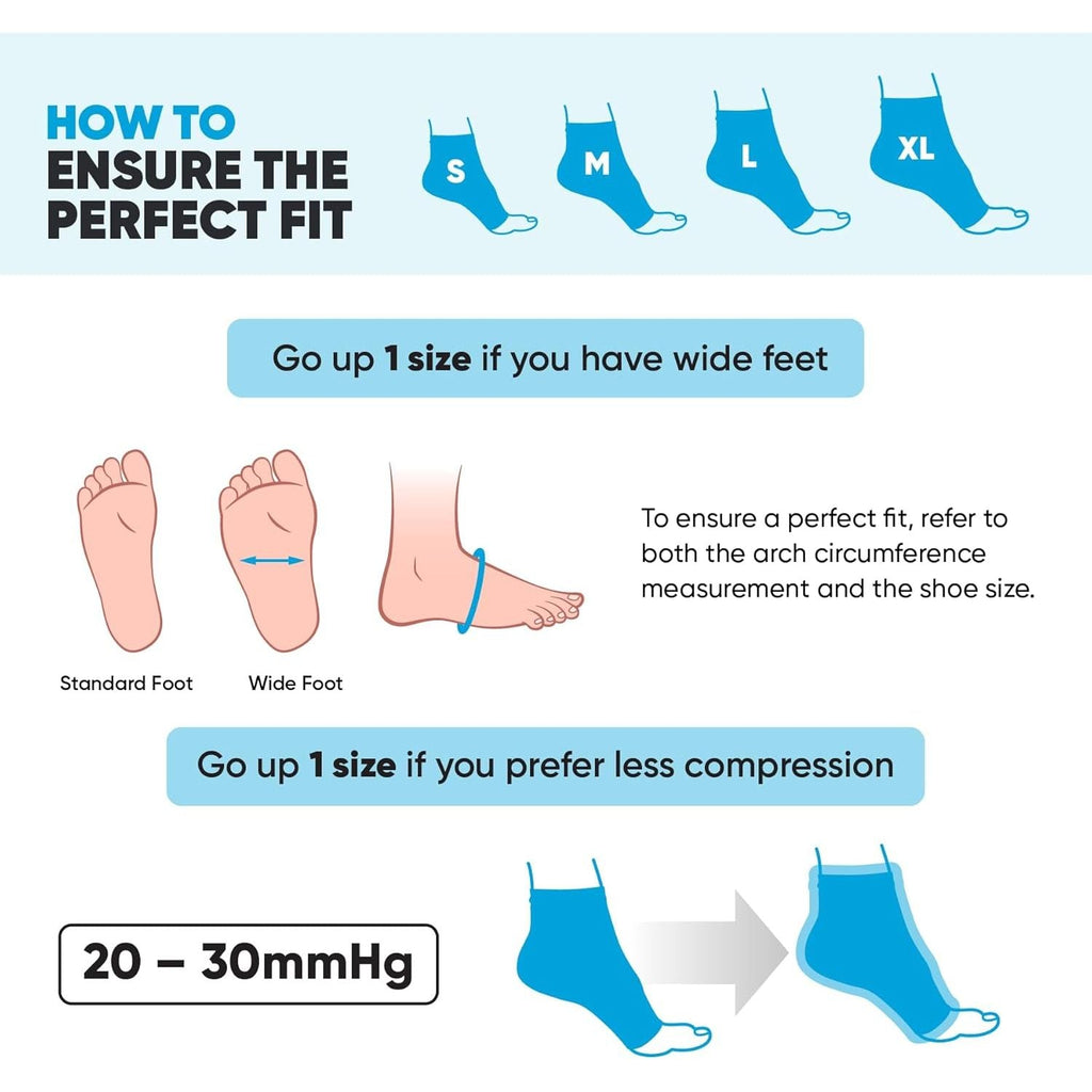 Buy now POWERLIX Plantar fasciitis socks for Neuropathy (Pair) for Women & Men, Ankle Brace Support, Toeless Compression Socks & Foot Sleeve for Arch & Heel Pain Relief - Treatment & Everyday Use at indiglob india