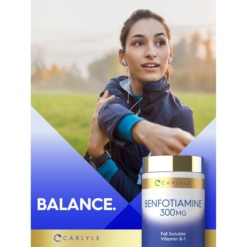 Carlyle Benfotiamine 300mg | 90 Capsules | Fat Soluble Vitamin B1 Thiamine