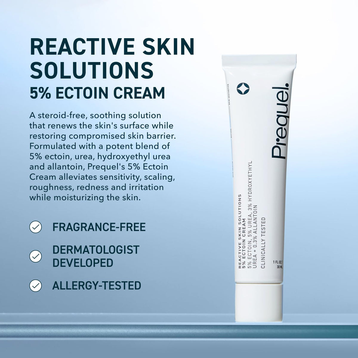 Prequel Sensitive Skin Moisturizer - Ectoin Urea Allantoin Barrier Cream 5%
