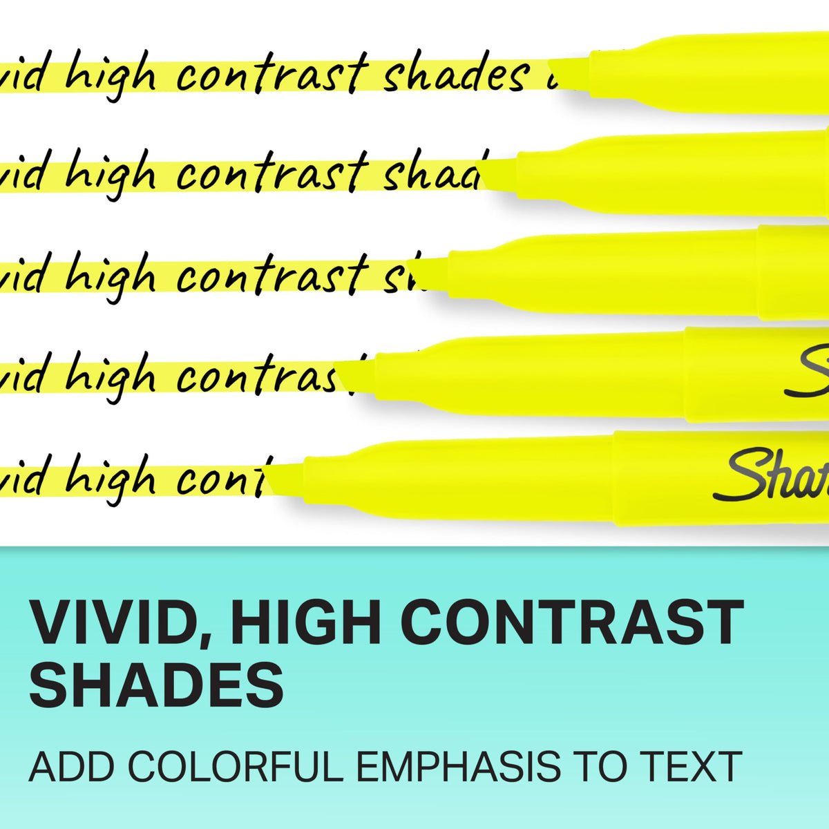 Sharpie® Pocket Style Highlighters, Chisel Tip, Assorted Fluorescent, 4 Pack