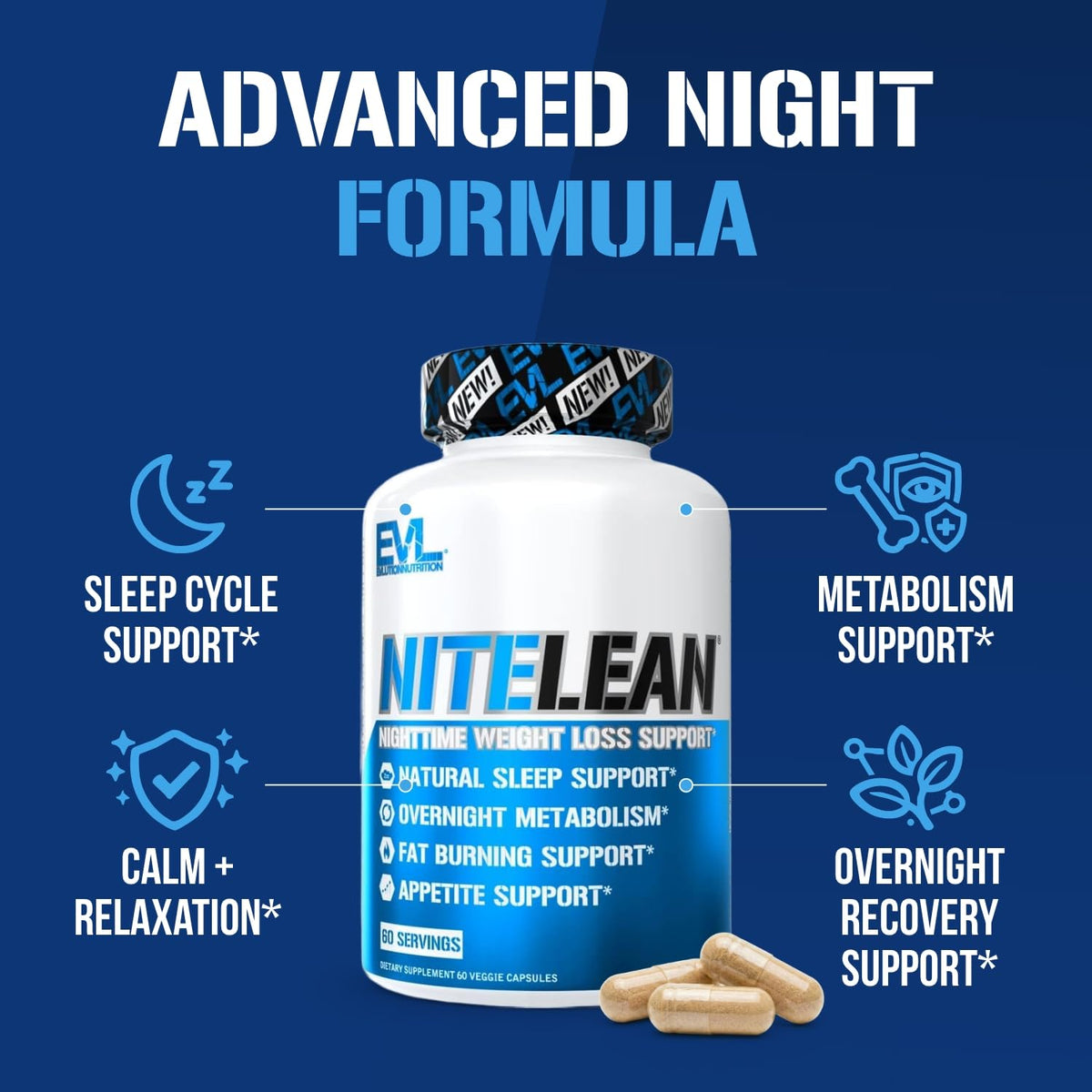 Night Time Fat Burner for Weight Loss Support - Belly Fat Burner for Men & Women with Green Tea and White Kidney Bean Extract - Nighttime Metabolism Booster & Sleep Optimizer to Help Stubborn Fat Loss