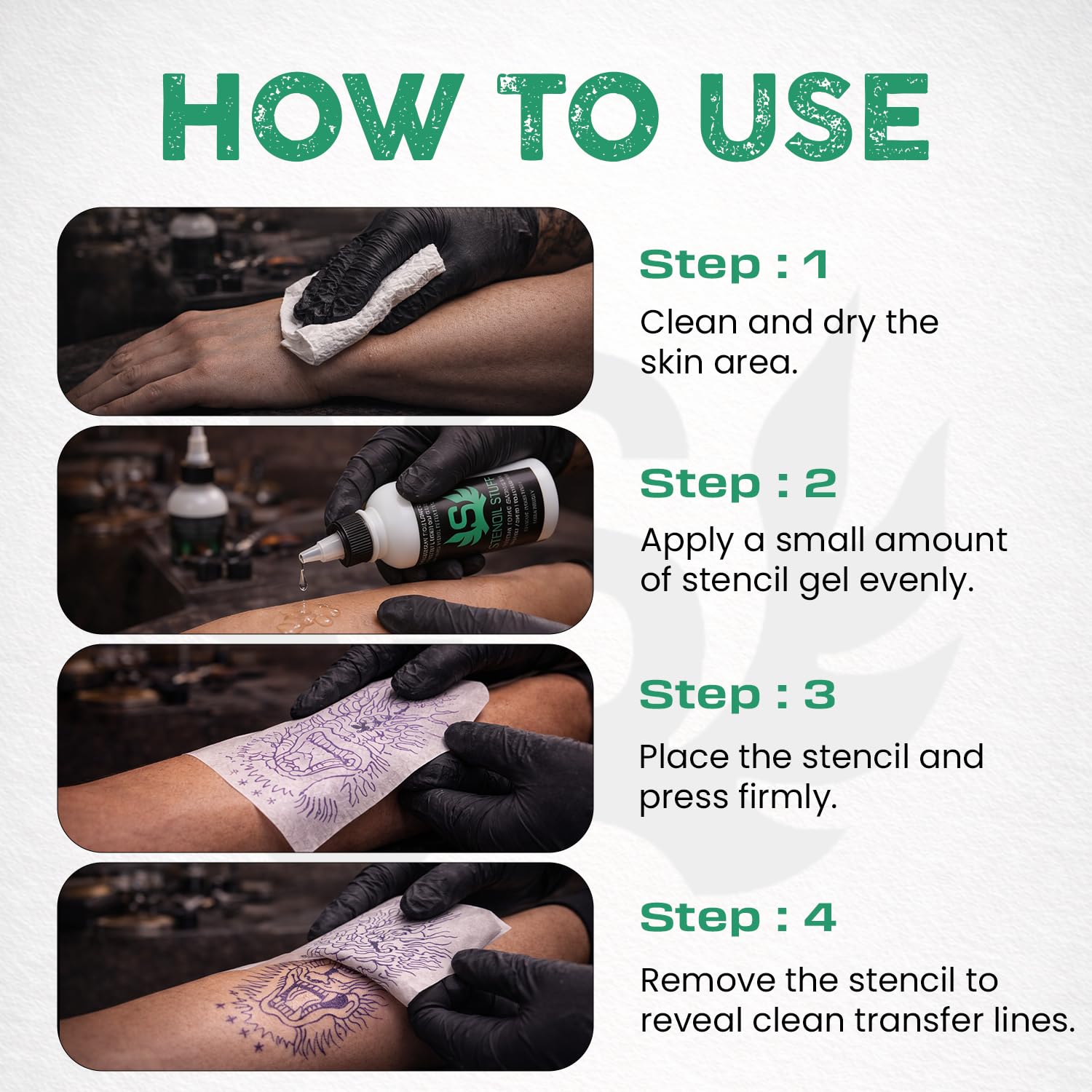 Stencil Stuff Tattoo Stencil Transfer Gel – 4oz Tattoo Stencil Transfer Solution – Vegan-Friendly Stencil Gel – Fast-Drying and Long-Lasting – Clean and Easy Application