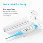 Thermometer for Adults and Kids with 8 Seconds Fast Accurate Reading, Accurate & Safe-Baby Thermometer for Oral, Rectal or Under Arm Use, Large LCD Display with Fever Alarm