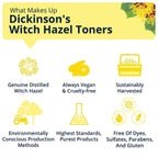 Dickinson's Witch Hazel Hydrating Toner with Rosewater | 16 Fl Oz | Alcohol-Free, Enhanced 100% Natural Formula; Hydrates, Soothes & Balances Skin