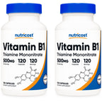 Nutricost Vitamin B1 (Thiamin) 500mg, 120 Capsules (2 Bottles)