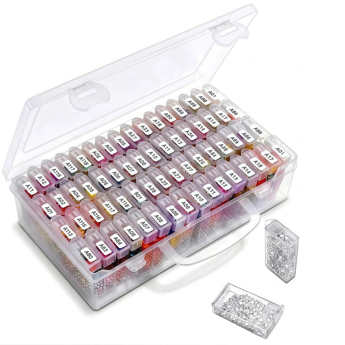 64 Grid Diamond Painting Storage Containers, Diamond Art Organizer