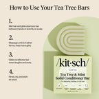 Buy now Kitsch Clarifying Tea Tree & Mint Conditioner Bar - Hair Conditioner for Scalp & Oil Control - Vegan Conditioner for Women and Men, Color-Safe, Sustainable Hair Care - Made in USA, 2.7 oz at indiglob india