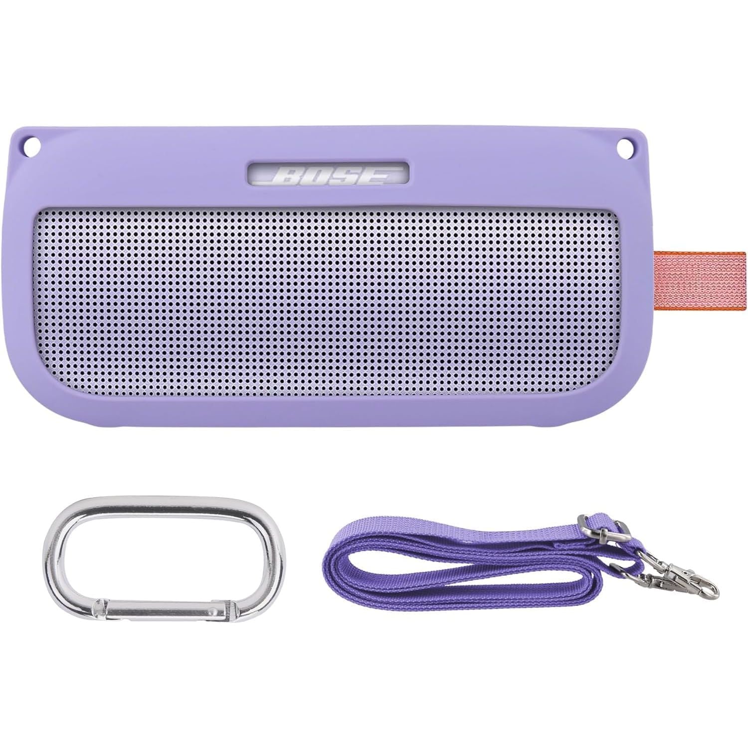 Buy now co2CREA Soft Silicone Case Replacement for Bose SoundLink Flex Bluetooth Portable Speaker (Silicone Case, White Smoke Case) Purple Case at indiglob india