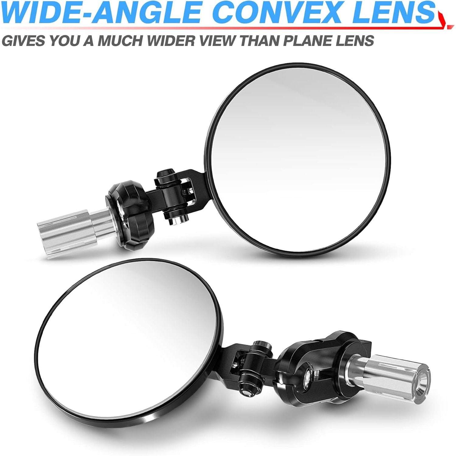 Buy now MICTUNING Universal Motorcycle Mirrors - 3 Inch Round Folding Bar End Side Mirror Compatible with Honda, Scooter, Suzuki, Yamaha, Kawasaki, Victory and More at indiglob india