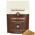 Buy now Real Mushrooms Lions Mane Mushroom Supplement - Organic Lions Mane Extract Powder for Overall Wellness with Adaptogens â€“ Functional Vegan, Non-GMO Blend with 60 Servings at indiglob india