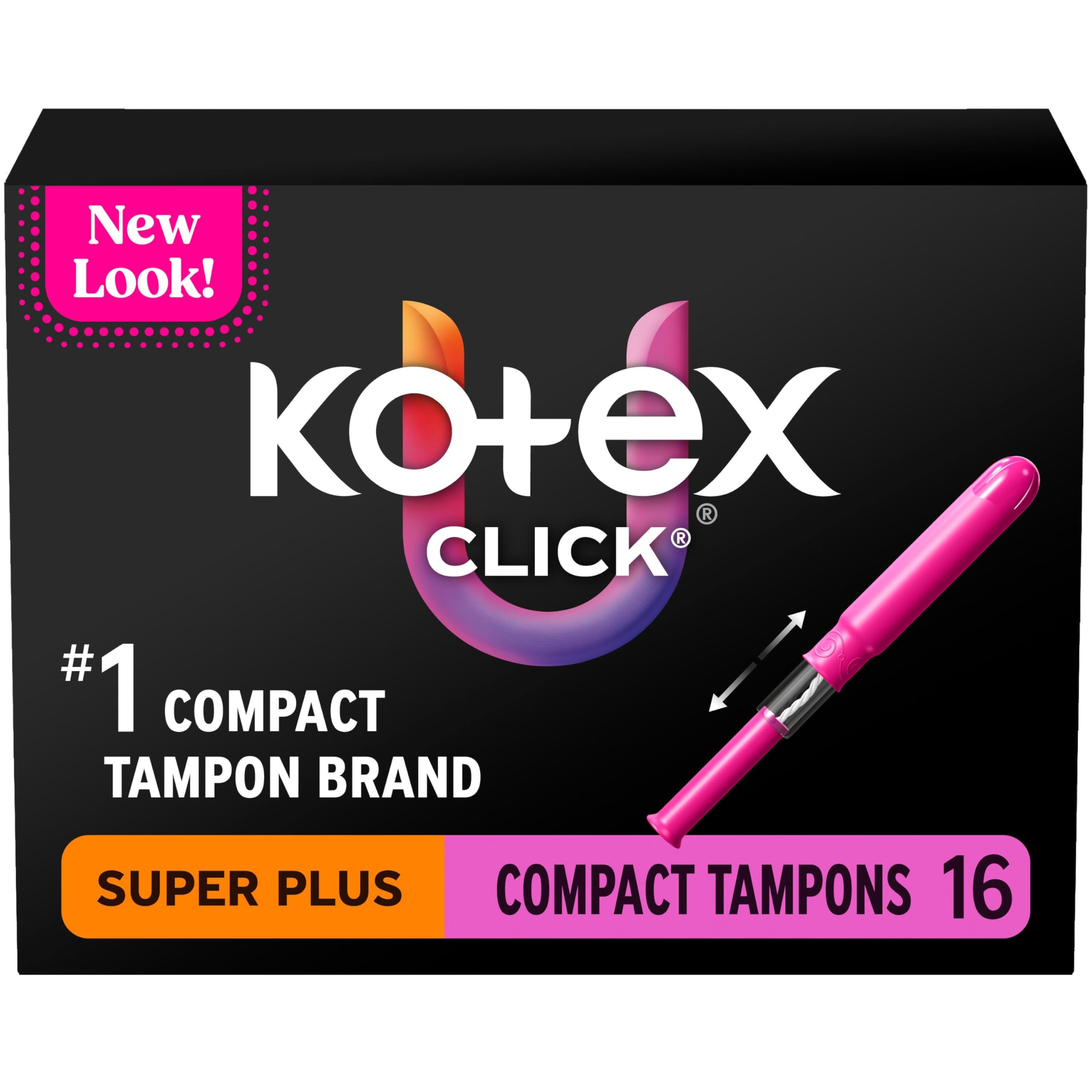Buy now U by Kotex Tampons, Click Compact, Super Plus Absorbency, Unscented, 45 Count Super Plus 128 at indiglob india