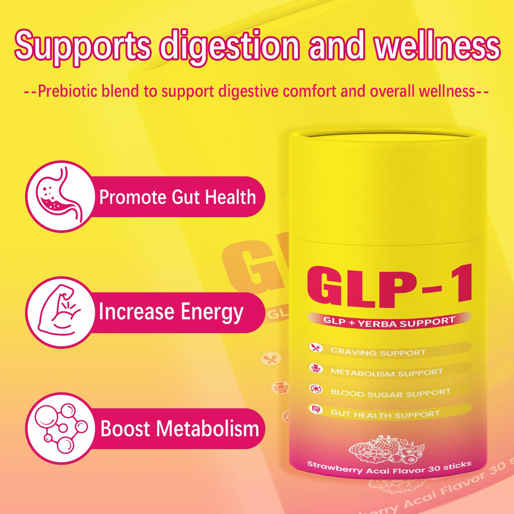 GLP-1 Drink Mix–Support Dual Action Craving & Metabolism Strawberry Flavor