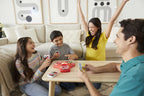Buy now UNO Triple Play Card Game with Card-Holder Unit with Lights & Sounds & 112 Cards, Kid, Teen & Adult Game Night Gift Ages 7 Years & Older, HCC21 at indiglob india