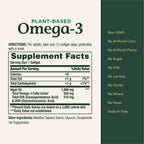 Nature's Bounty Omega 3, Plant-Based Omega 3 Fatty Acid Supplement, 30 Ct