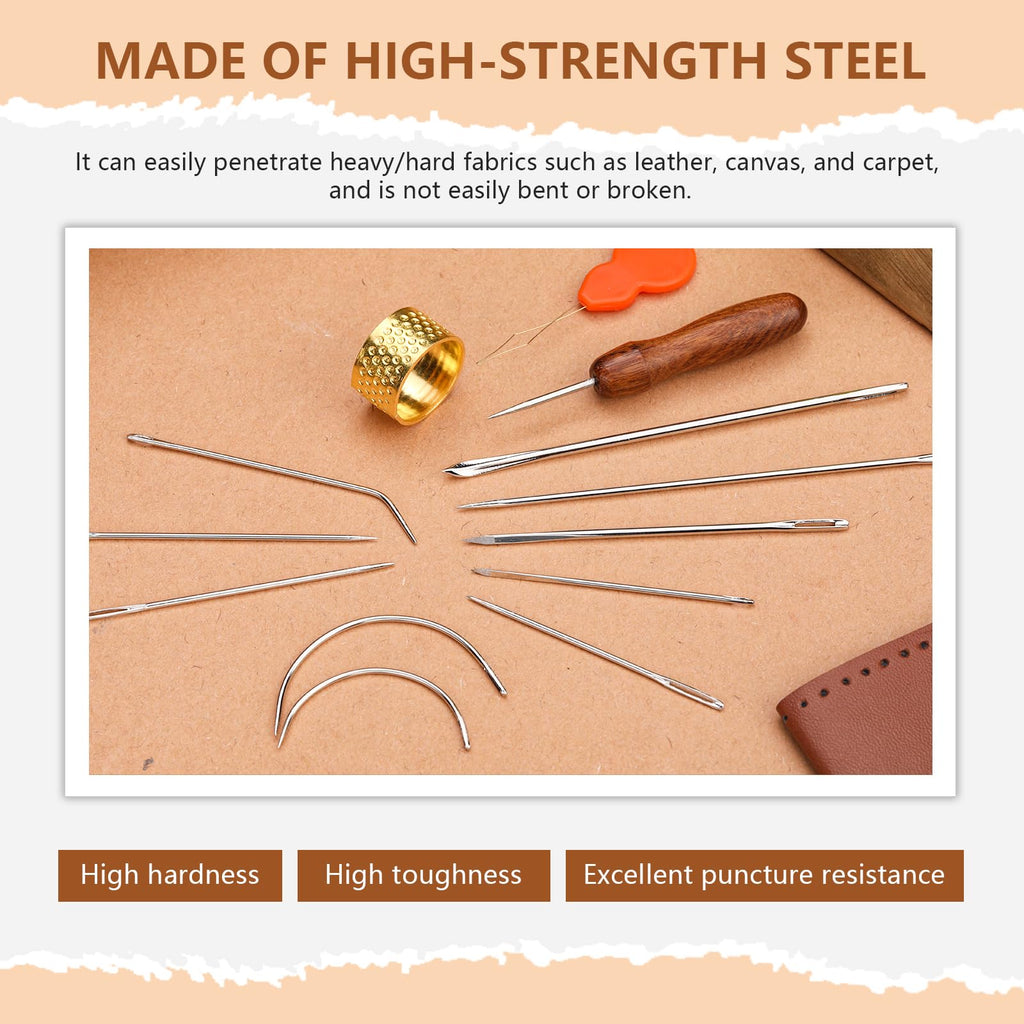 TLKKUE 22 Pcs Heavy Duty Sewing Needles Kit with Hand Sewing Needles