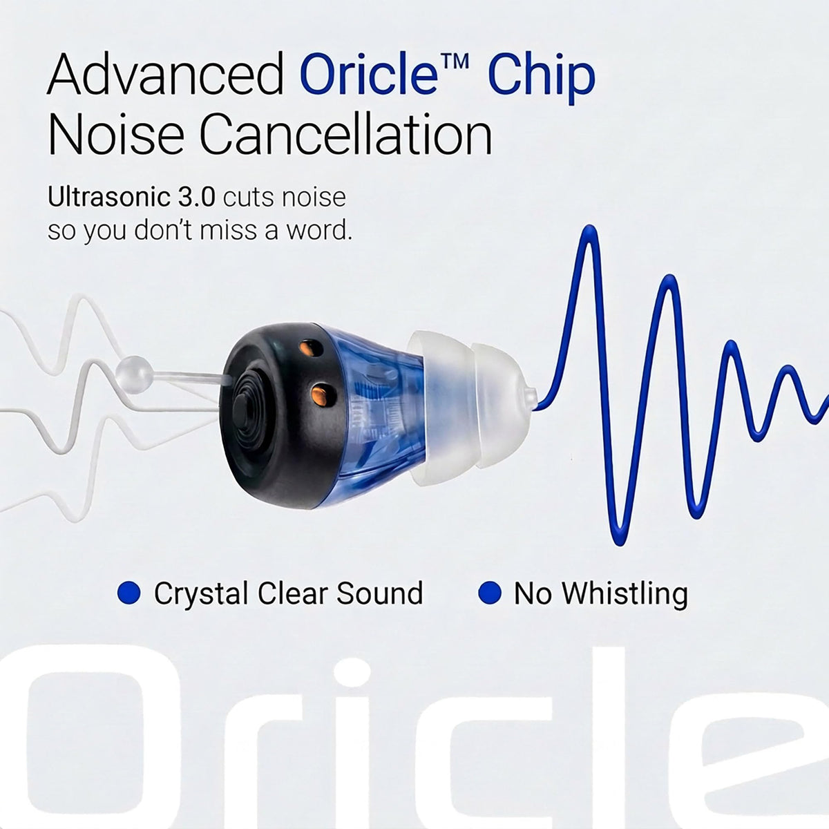 Oricle Hearing Aids for Seniors - Oricle Hearing Aids for Adults with Advanced Noise Cancellation - Easy Volume Control with Portable Charging Case