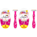 BIC Soleil Simply Smooth Women's Disposable 3 Blade Razors, Moisture Strip and Comfortable Handle, Skin Care Routine Kit, 8 Count (Pack of 2)