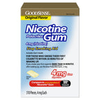 GoodSense Uncoated Nicotine Polacrilex Gum, 4 mg (Nicotine), Stop Smoking Aid, Original Flavor, 310 Count