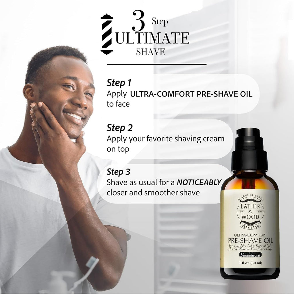 Buy now Best Pre-Shave Oil, Sandalwood, Premium Shaving Oil for Effortless Smooth Irritation-free Shave. 1 Oz at indiglob india