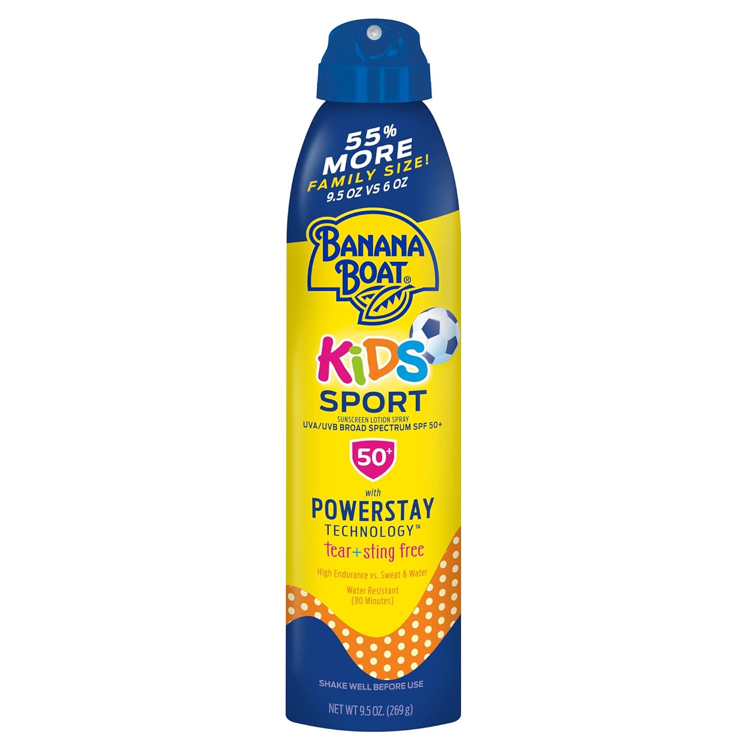 Buy now Banana Boat Kids Sport Sunscreen Spray SPF 50, 9.5oz, Childrens Sunscreen, Spray On Sunscreen SPF 50, Family Size Sunscreen, 9.5oz at indiglob india