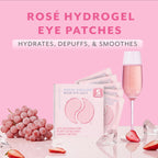 Patchology Rosé Under Eye Patches for Puffy Eyes & Dark Circles | 5pk. | Puffiness & Anti Wrinkle Patches Hydrating Eye Masks for a Radiant Look | Hyaluronic Acid & Antioxidants
