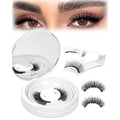 EMEDA Magnetic Eyelashes Natural Look No Glue Reusable Magnetic Lashes with Applicator, Faux Mink Lashes Lightweight & Comfortable for Women Sensitive Eyes Daily Makeup with Mirror Case (Natural)