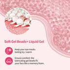2PCS Gel Eye Mask Reusable Cold Therapy Gel Bead Eye Mask for Puffiness/Dark Circles/Eye Bags/Dry Eyes/Headaches/Migraines/Stress Relief, Cold Compress Mask (Pink)