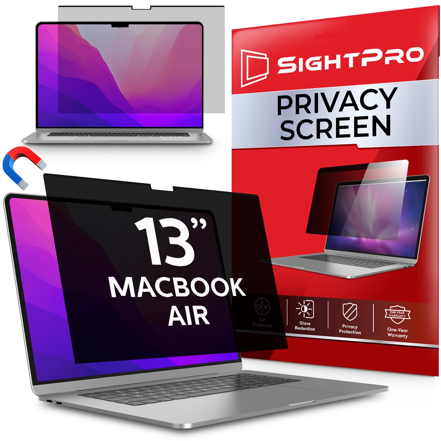 Buy now Magnetic Privacy Screen for MacBook Pro 16 Inch (2019, 2020) Removable Laptop Privacy Filter Shield and Protector at indiglob india