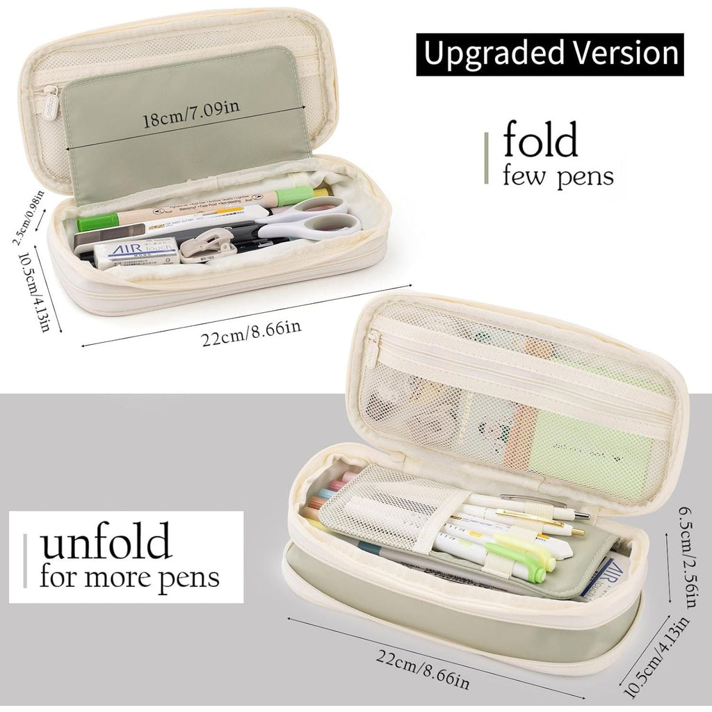 Buy now EASTHILL Big Capacity Pencil Case Large Pencil Pouch Stationery Pen Bag for Teen Girls-Green at indiglob india