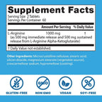Buy now Doctor's Best Sustained Plus Immediate Release L-Arginine, Non-GMO, Vegan, Gluten & Soy Free, 500 mg, Tablet, 120 Count at indiglob india