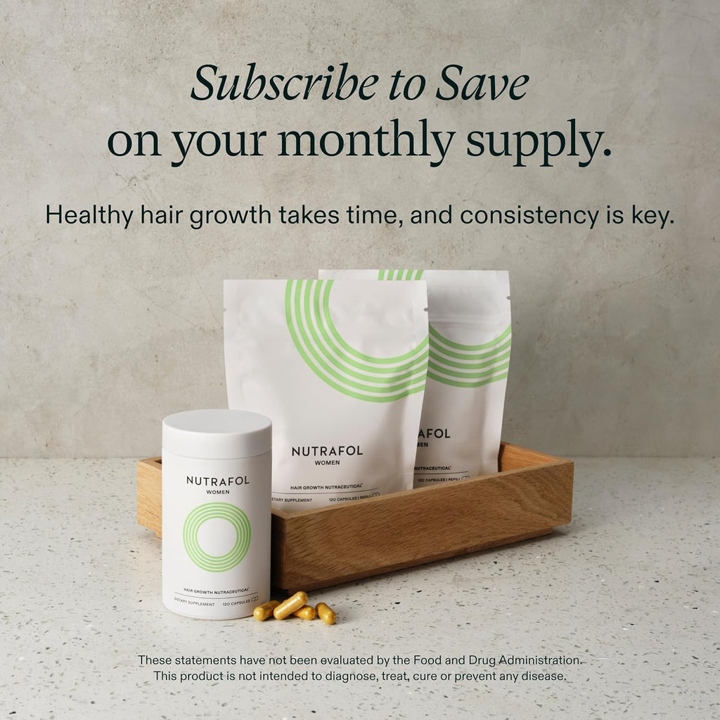 Nutrafol Women Hair Growth Supplements, Ages 18-44, 1-Month Bottle | #1 Dermatologist-Recommended Hair Growth Supplement Brand, Clinically Tested for Visibly Thicker Hair and Scalp Coverage