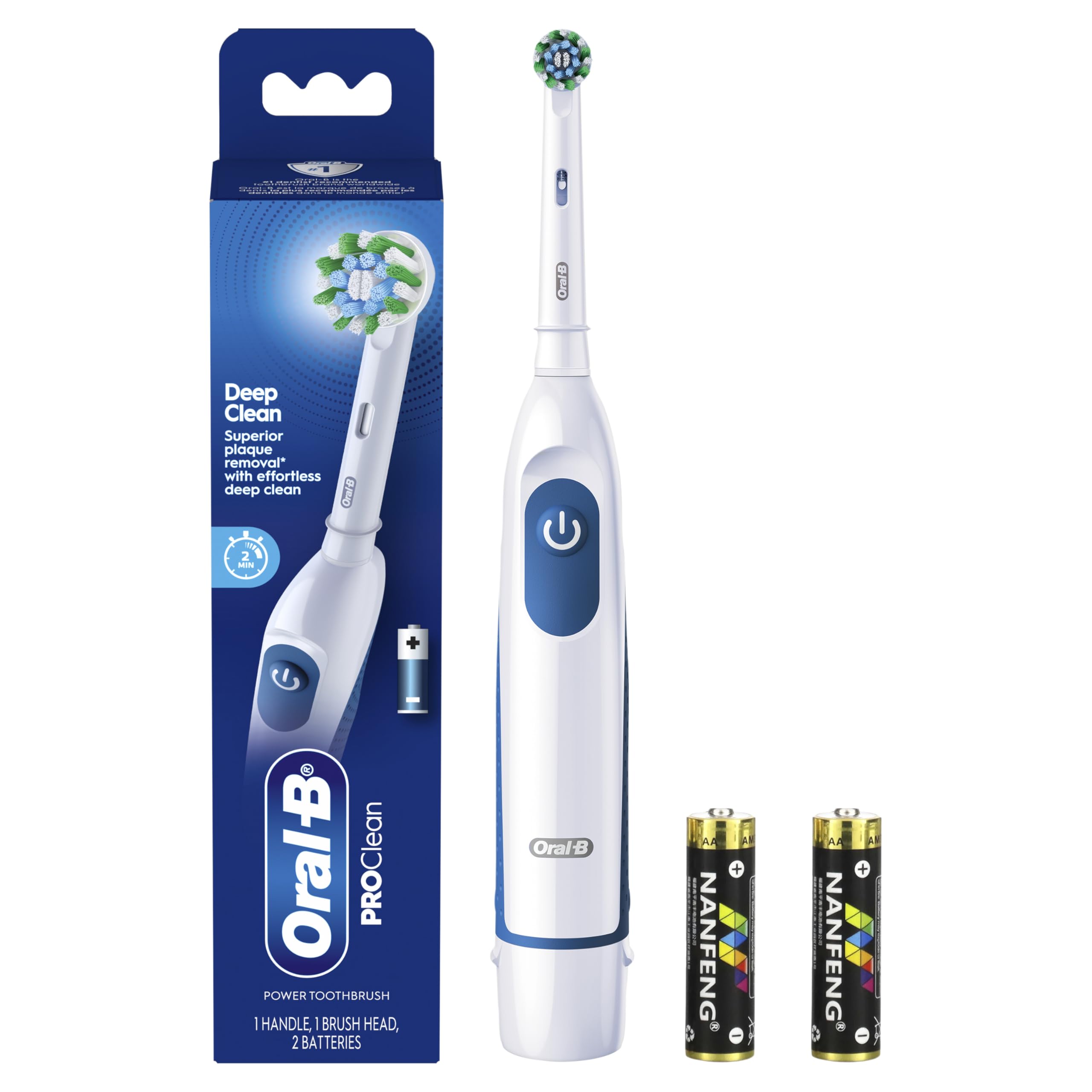 Buy now Oral-B Pro 100 3D White, Battery Toothbrush, White at indiglob india
